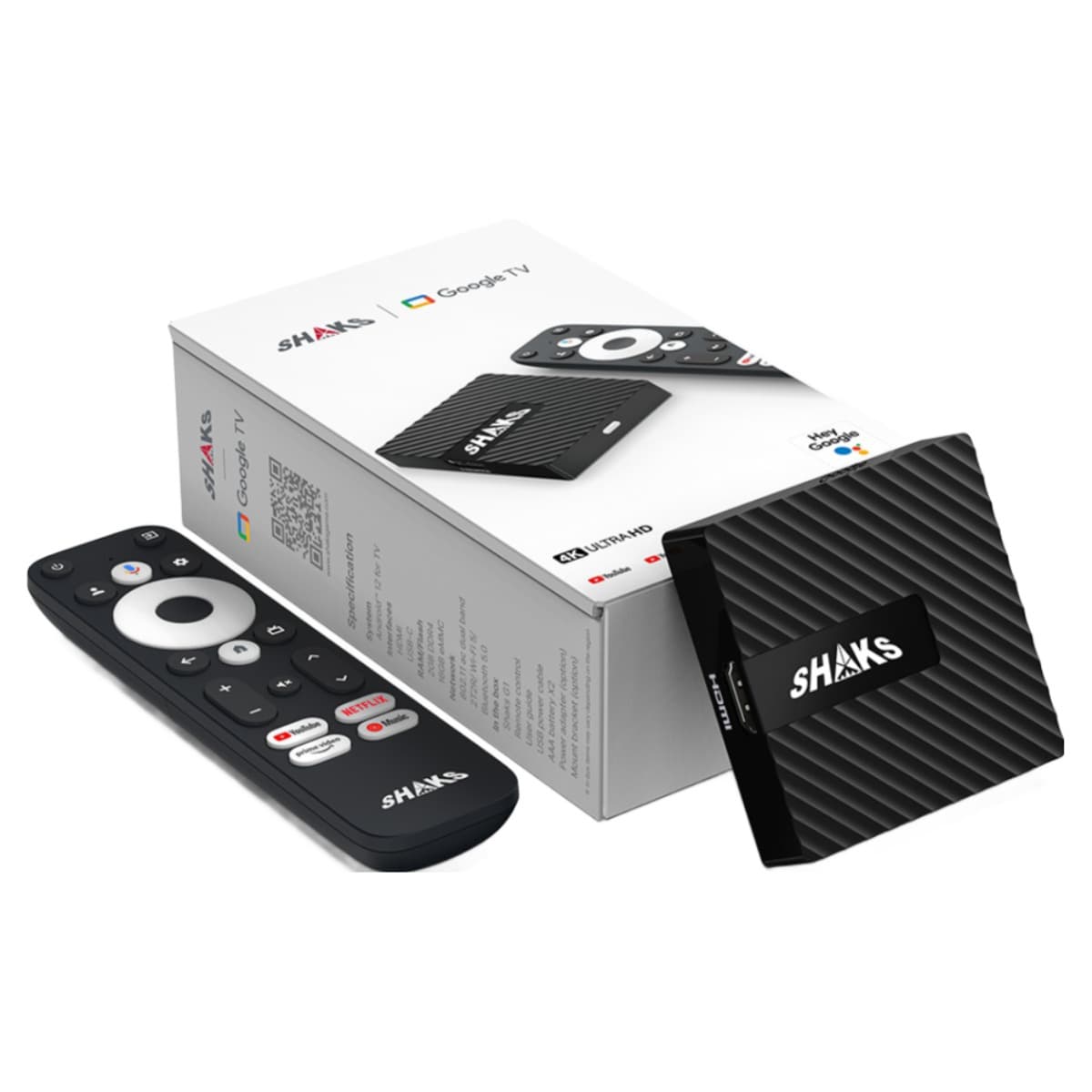 샥스 G1 SHAKS G1 구글TV 4K UHD 안드로이드14 32GB OTT 셋톱박스 프리미엄 모델