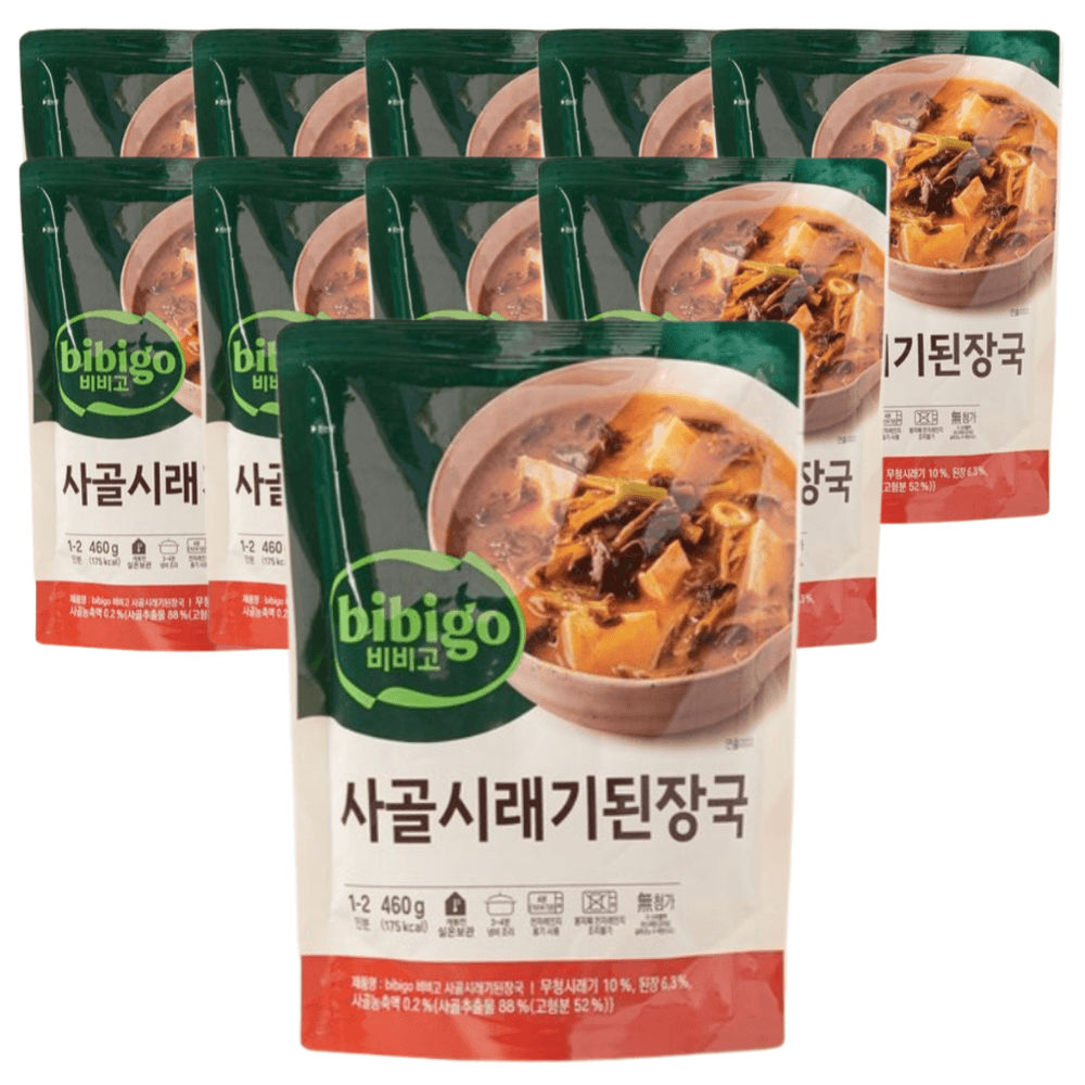 비비고 사골 국물 기반 냉동국 460g 다량 구성 진열 이미지