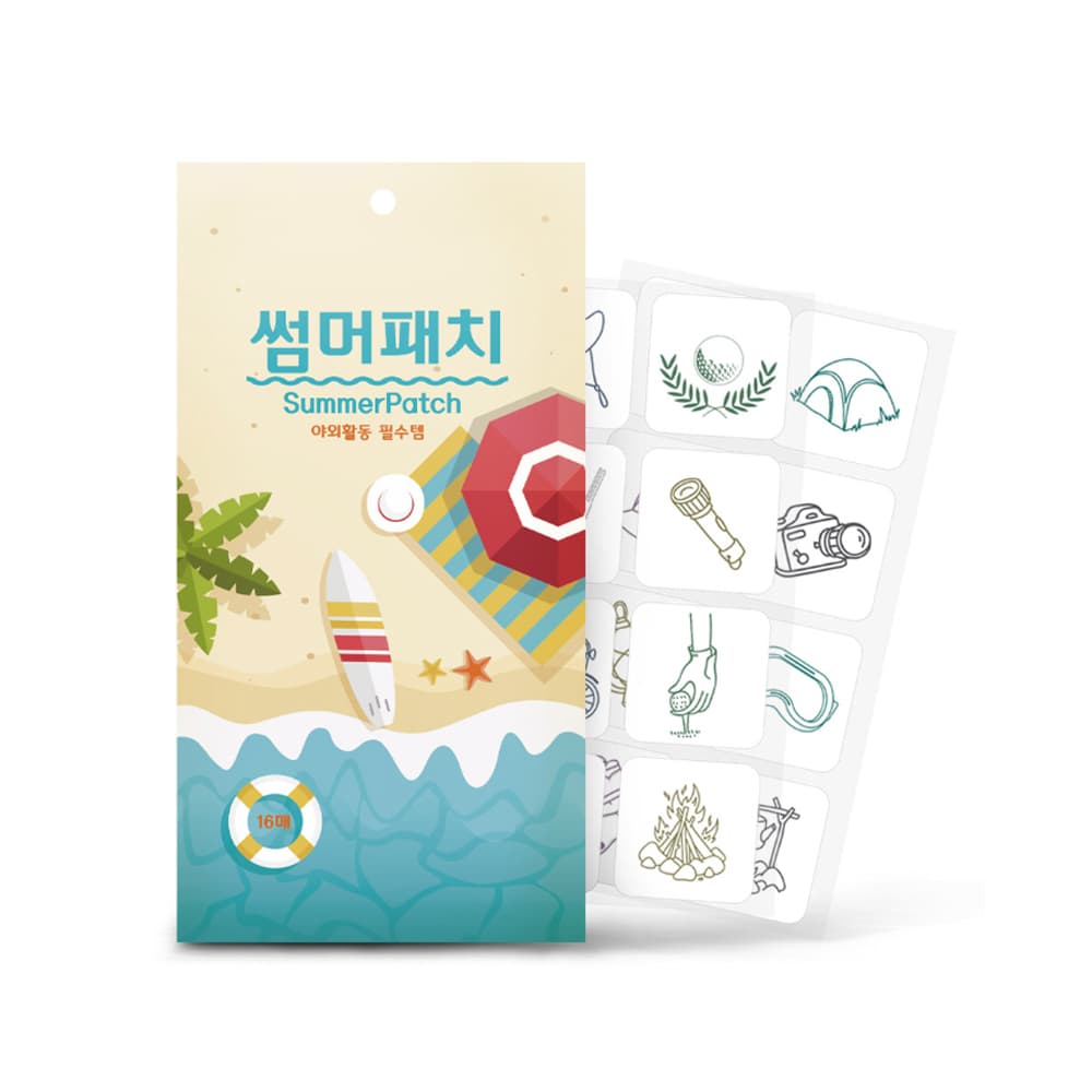 여름 캠핑 야외용 썸머 벌레 기피 패치 — 피부·의류 부착형
